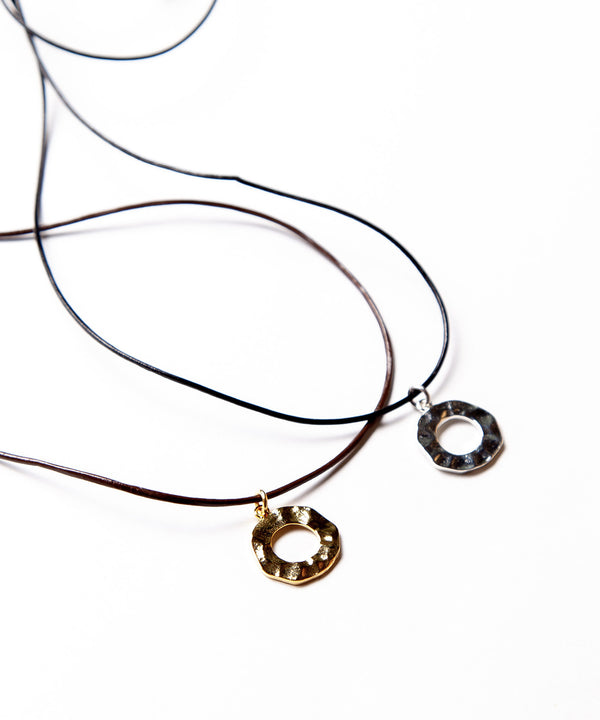 2ウェイレザーネックレス / 2way leather necklace [Ay-015]
