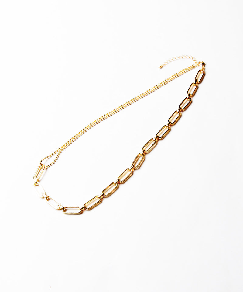 ミックスチェーンネックレス / mix chain necklace [Ay-018]