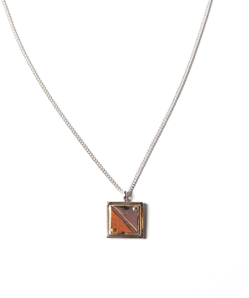 スクエアプレートネックレス / Square Plate necklace [Ay-008]
